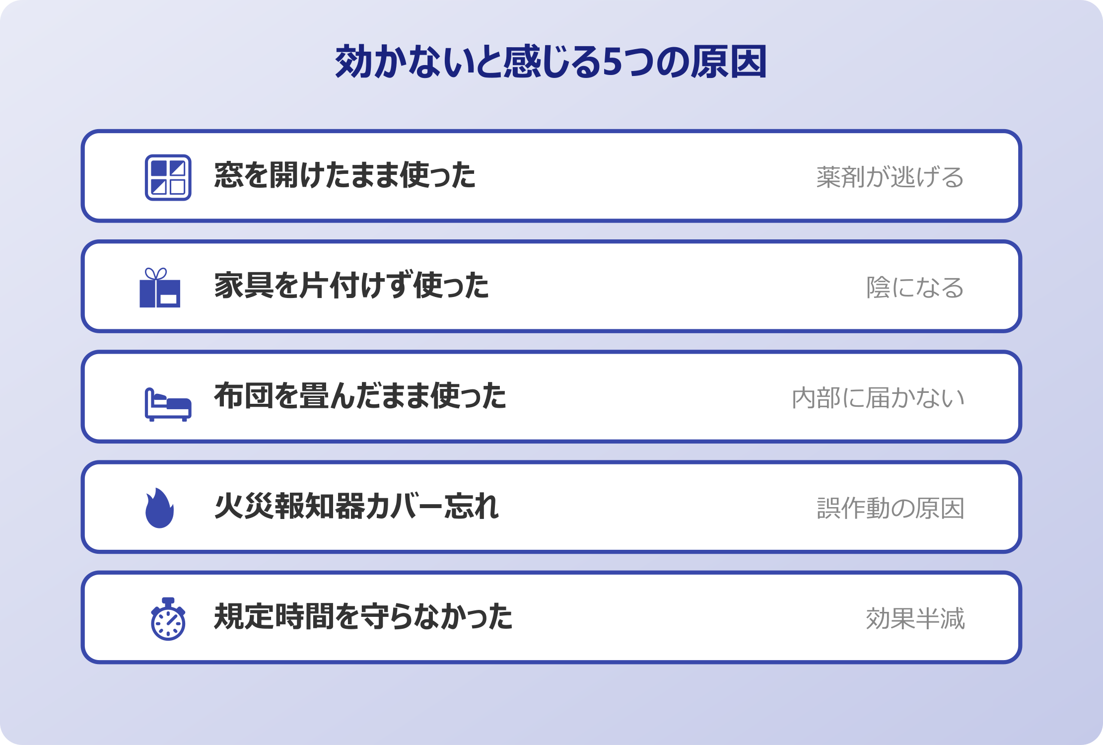 ダニバルサン 使い方が間違っているケース