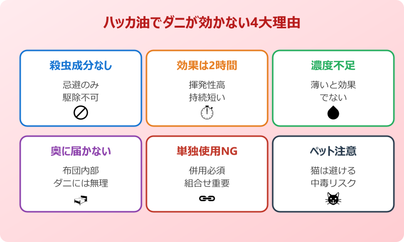 ダニ ハッカ油 効かない 4つの理由