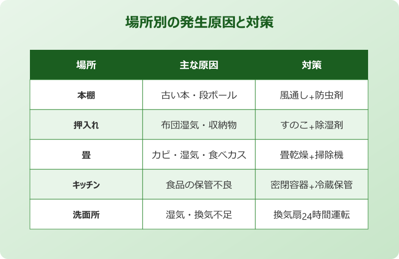 ダニ 見える 白い 場所別の発生原因