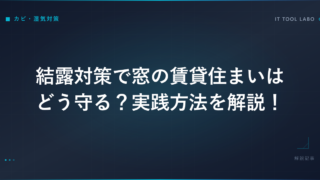 結露対策で窓の賃貸住まいはどう守る？実践方法を解説！