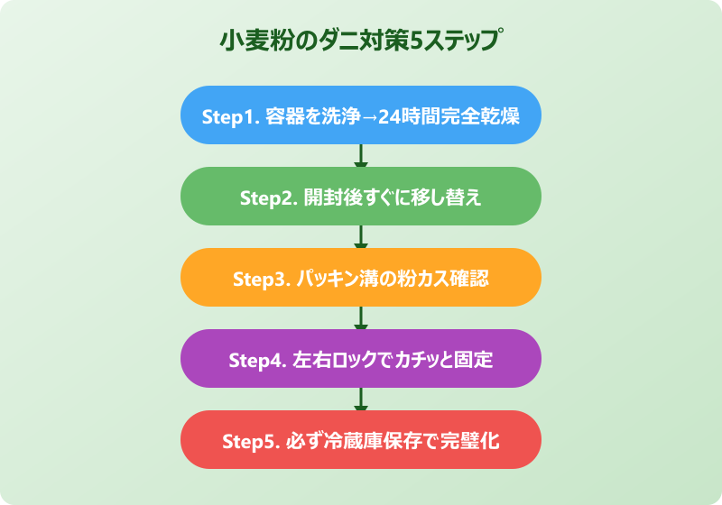 フレッシュロック 小麦粉 ダニ対策 実践