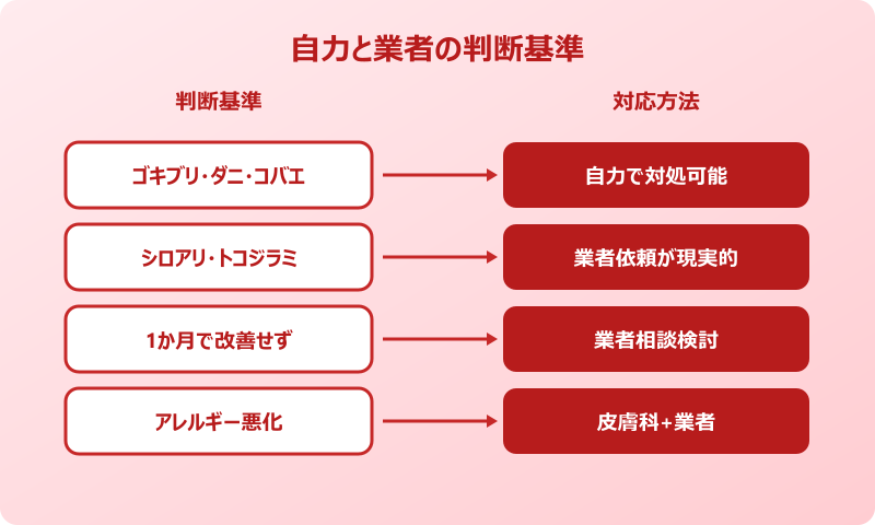害虫駆除 自分で 自力対応と業者依頼の判断