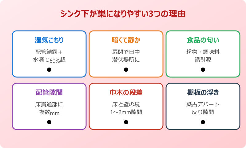 ゴキブリ シンク下 隙間 塞ぐ 自分で 手順