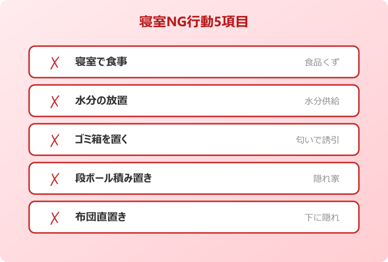 ゴキブリ 寝室 環境整備