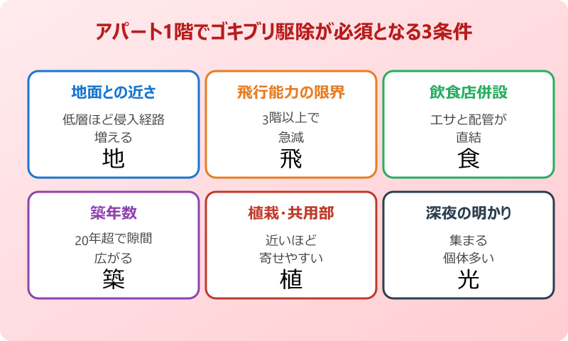 ゴキブリ アパート 1階 駆除 必須の実践対策フロー