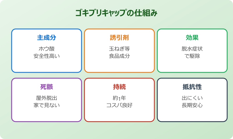 ゴキブリキャップ 効果 仕組み