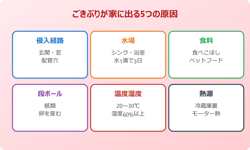 ごきぶり 原因 5つの主要原因