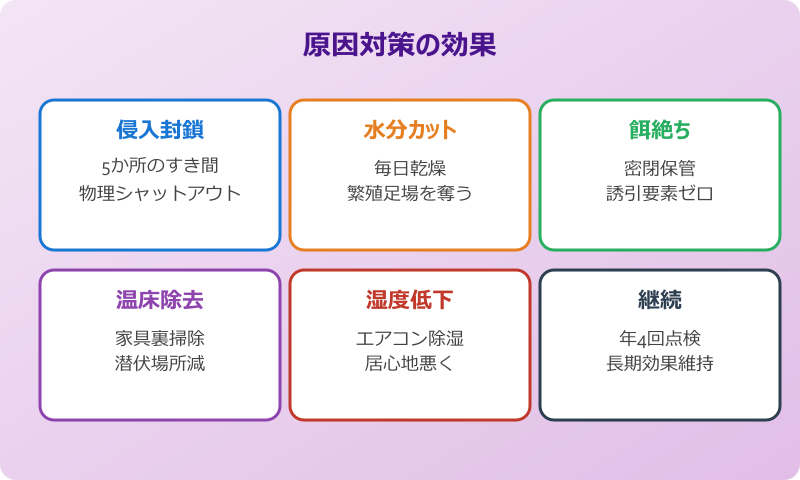 ごきぶり 原因対策の効果