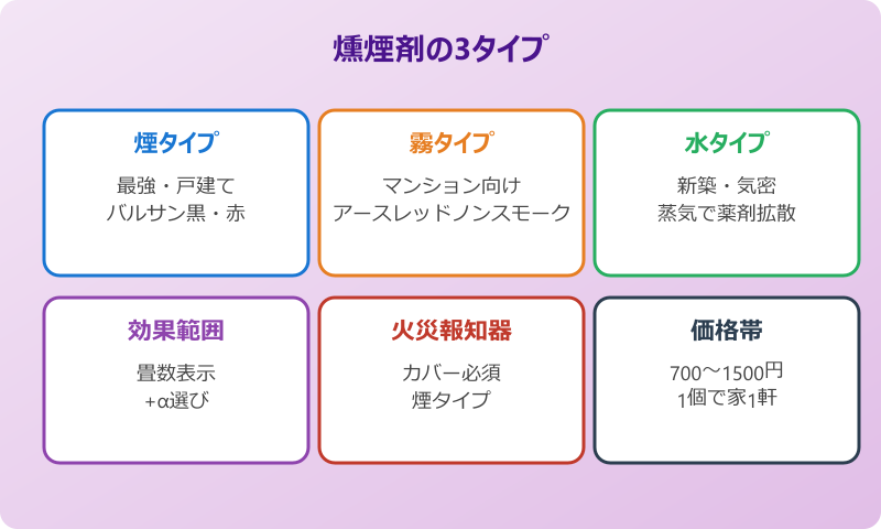 ゴキブリ 燻煙剤 おすすめ タイプ別