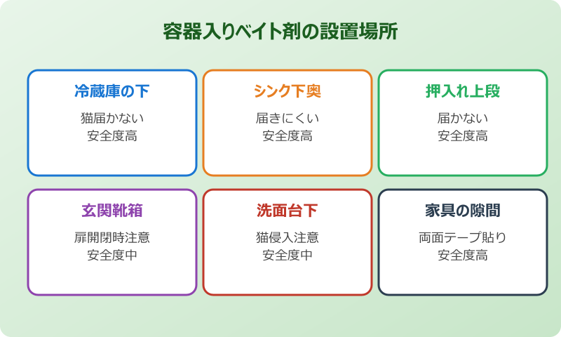 ゴキブリ 対策 猫 ベイト剤の設置場所
