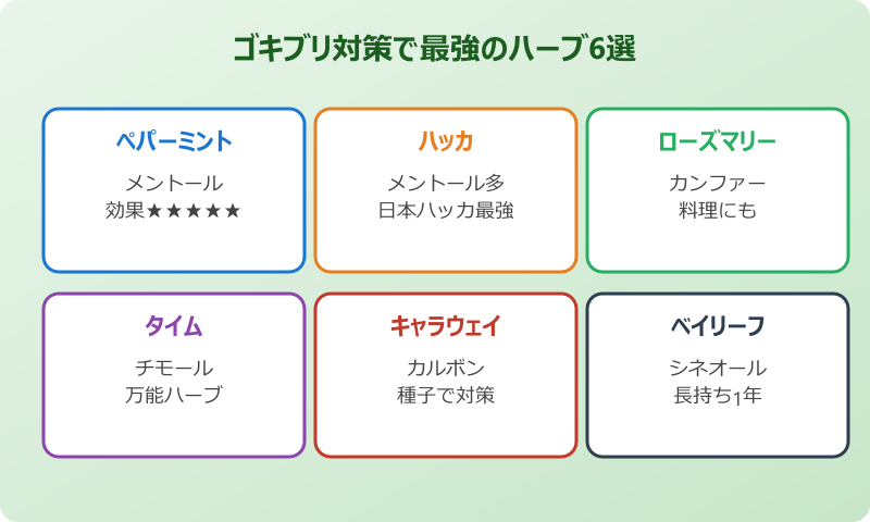 ゴキブリ対策 最強 ハーブ 種類