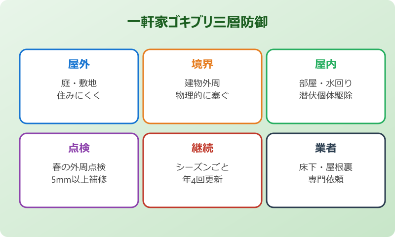 ゴキブリ対策 最強 一軒家 三層防御
