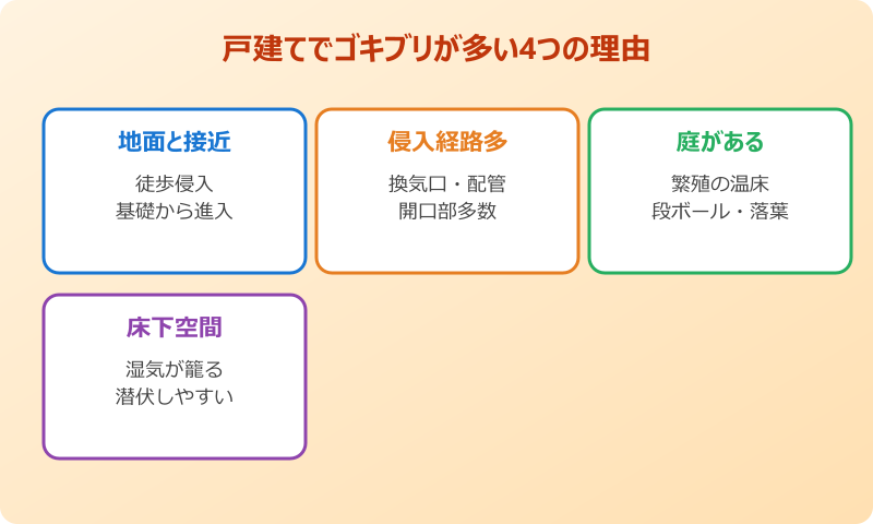 ゴキブリ対策 最強 一軒家 多い理由
