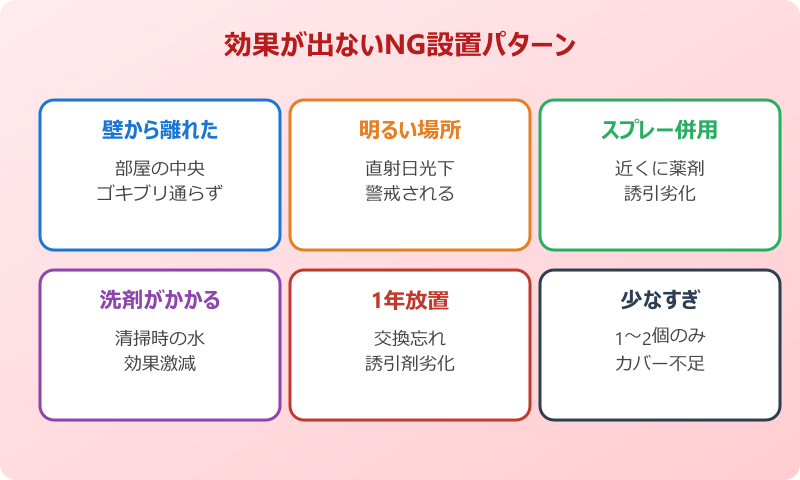 ゴキブリ対策 最強 置き型 NG設置パターン