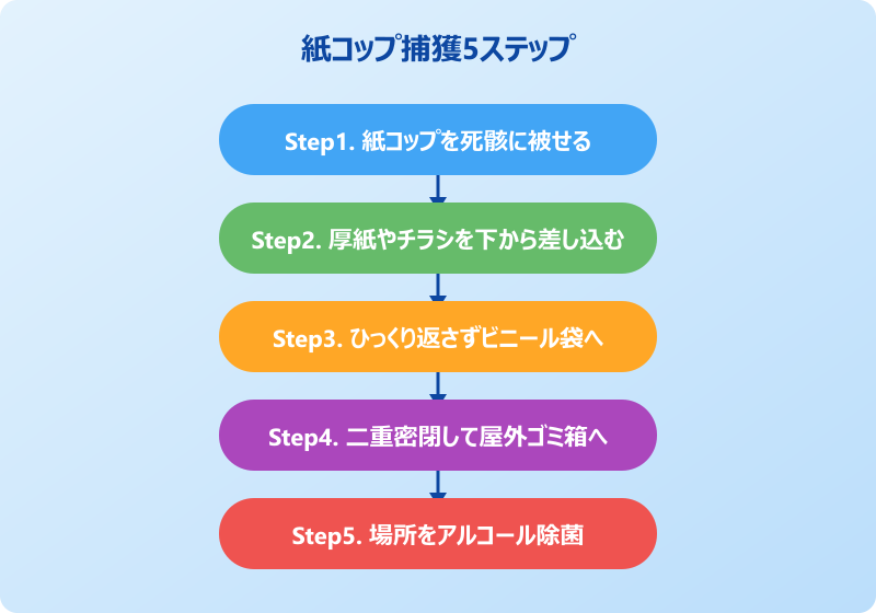 ゴキブリ 紙コップ 処理 方法