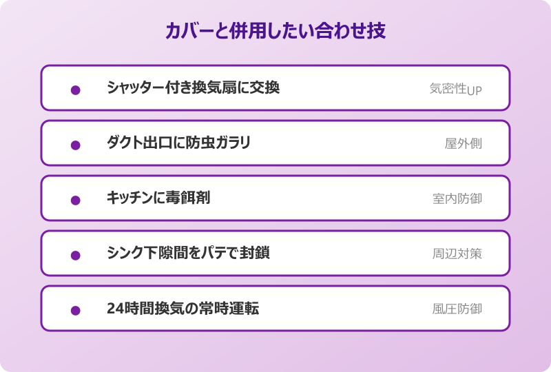 換気扇 ゴキブリ カバー 併用すべき侵入予防チェックリスト