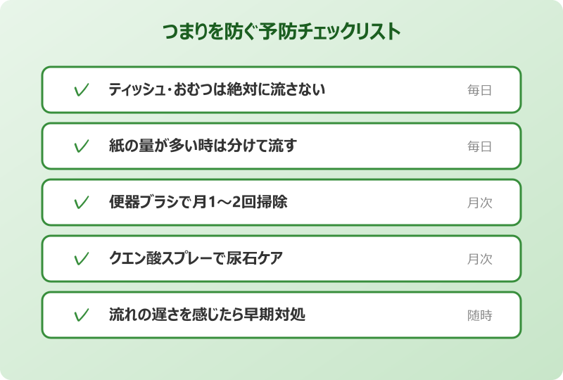 トイレのつまりを自分で防ぐ予防策と暮らし方