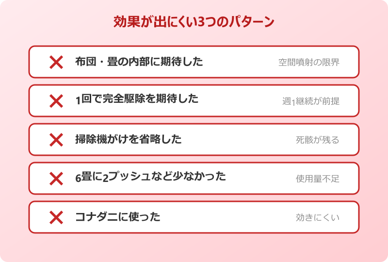ダニムエンダー 効果 口コミ 悪い口コミから見える3パターン