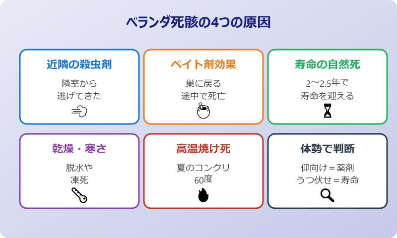 ゴキブリ ベランダで死んでる 4つの原因