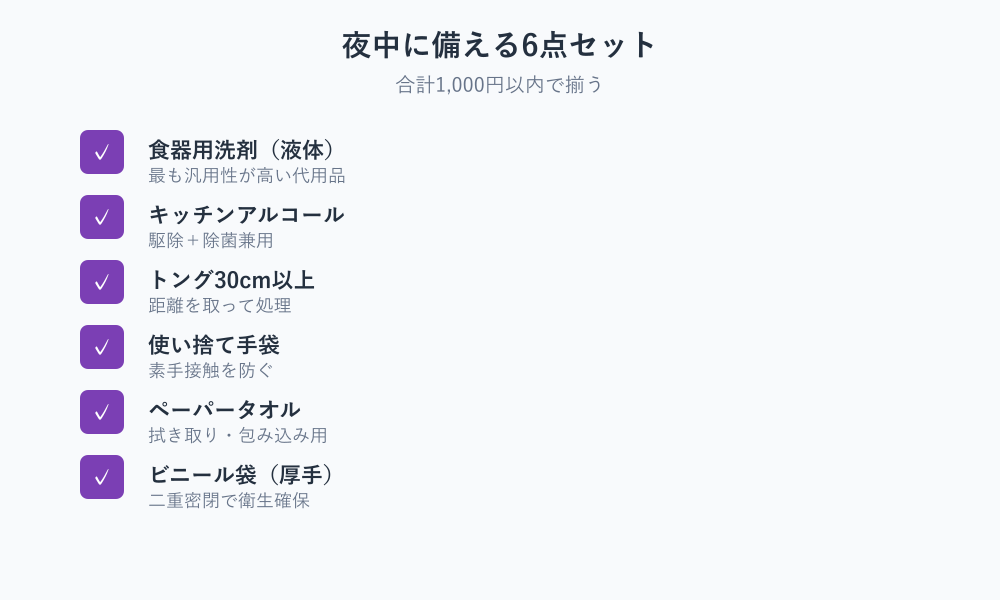 スプレーないゴキブリの殺し方 常備品リスト