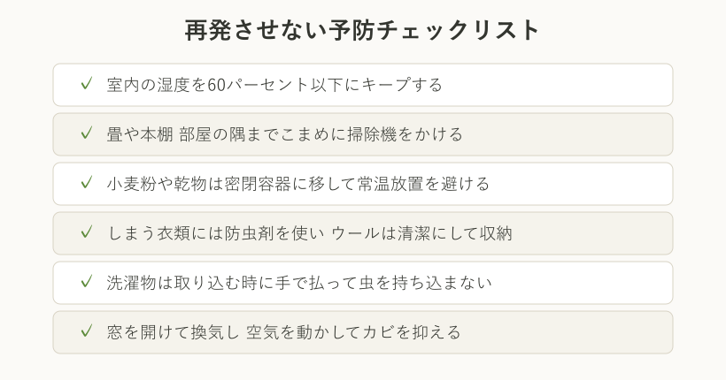 再発予防のチェックリスト