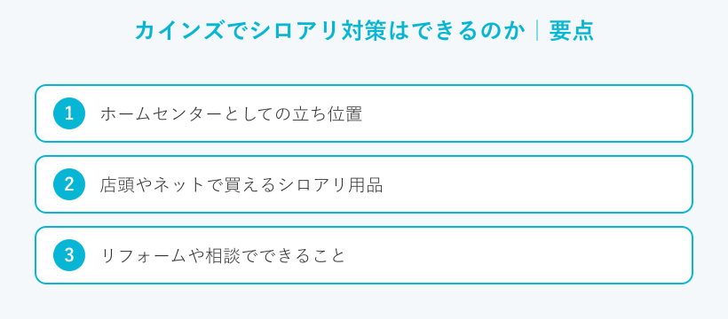 カインズでシロアリ対策はできるのかの要点