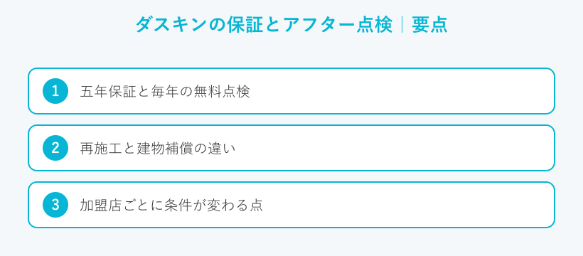 ダスキンの保証とアフター点検の要点