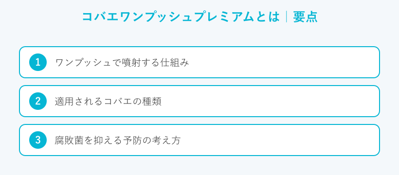 コバエワンプッシュプレミアムとはの要点