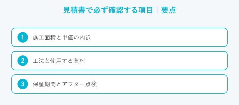 見積書で必ず確認する項目の要点